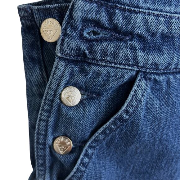 Vintage Guess Denim Overalls 28 Medium Blue Y2K - Picture 3 of 6
